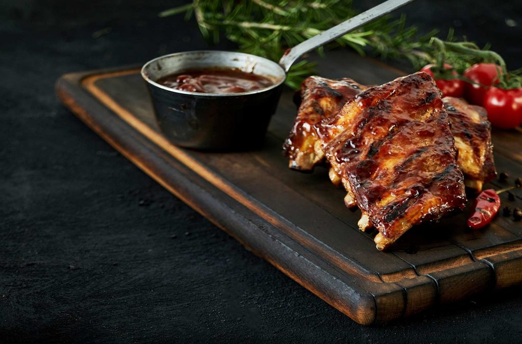 Ancho BBQ Sauce on Ribs