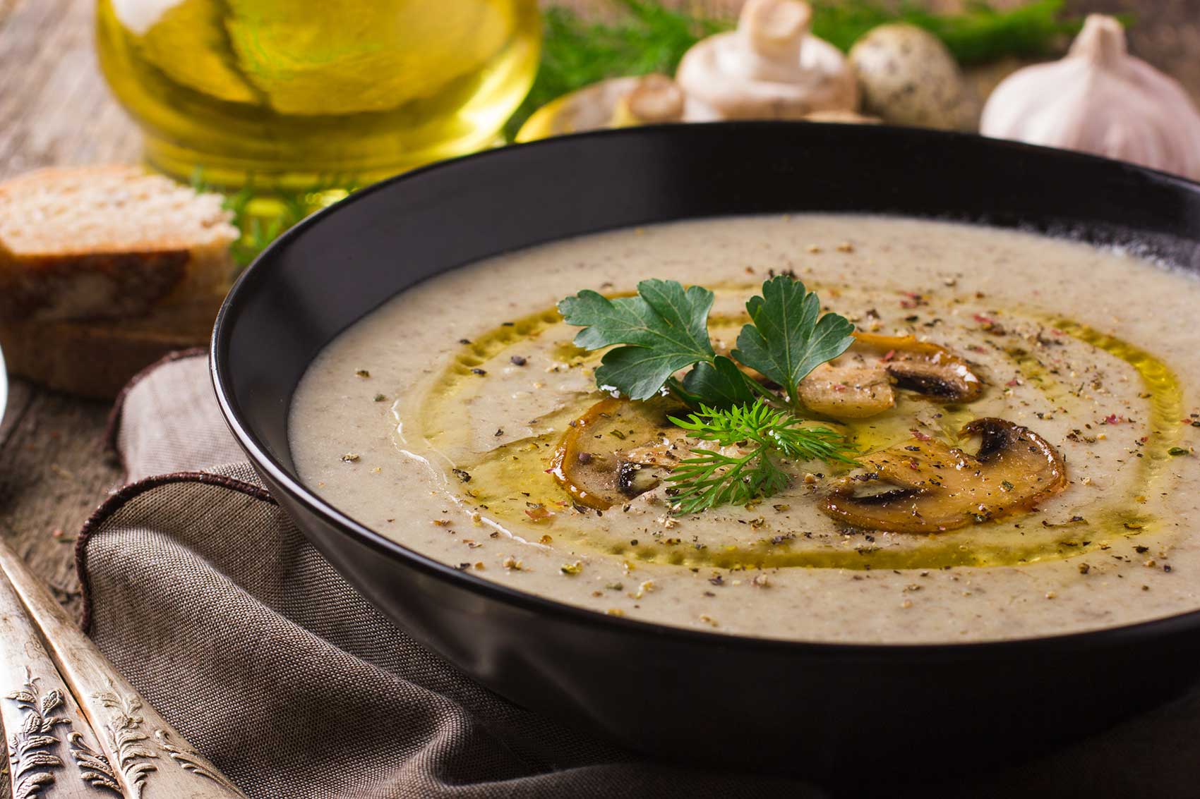 Chicken Marsala and Mushroom Soup