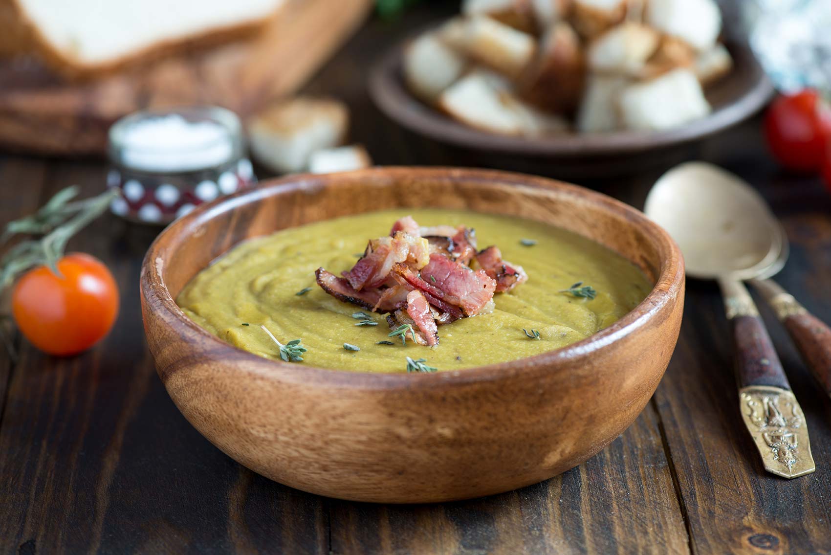 Cream of Pea and Ham Soup