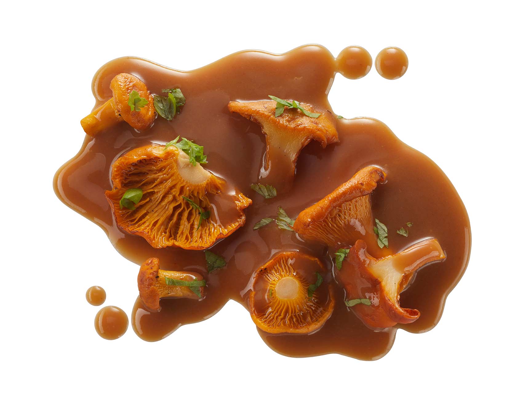 Mushrooms in brown gravy